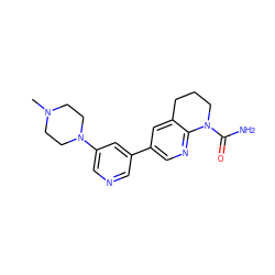 CN1CCN(c2cncc(-c3cnc4c(c3)CCCN4C(N)=O)c2)CC1 ZINC001772608591
