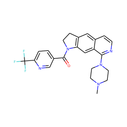 CN1CCN(c2nccc3cc4c(cc23)N(C(=O)c2ccc(C(F)(F)F)nc2)CC4)CC1 ZINC000028528391