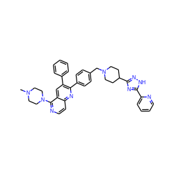 CN1CCN(c2nccc3nc(-c4ccc(CN5CCC(c6n[nH]c(-c7ccccn7)n6)CC5)cc4)c(-c4ccccc4)cc23)CC1 ZINC000042834035