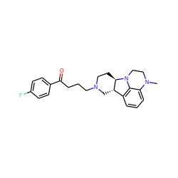 CN1CCN2c3c(cccc31)[C@@H]1CN(CCCC(=O)c3ccc(F)cc3)CC[C@H]12 ZINC000141600395