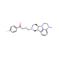 CN1CCN2c3c(cccc31)[C@H]1CN(CCCC(=O)c3ccc(F)cc3)CC[C@H]12 ZINC000143595671