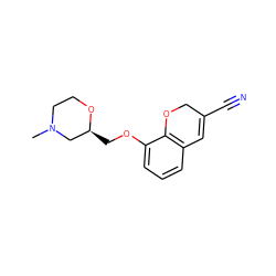 CN1CCO[C@@H](COc2cccc3c2OCC(C#N)=C3)C1 ZINC000013779596