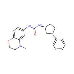 CN1CCOc2ccc(NC(=O)N[C@@H]3CC[C@H](c4ccccc4)C3)cc21 ZINC000169705000