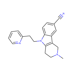 CN1CCc2c(c3cc(C#N)ccc3n2CCc2ccccn2)C1 ZINC000071294385