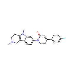 CN1CCc2c(c3ccc(-n4ccc(-c5ccc(F)cc5)cc4=O)cc3n2C)C1 ZINC000064560154
