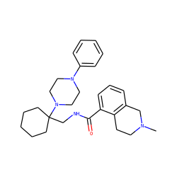 CN1CCc2c(cccc2C(=O)NCC2(N3CCN(c4ccccc4)CC3)CCCCC2)C1 ZINC000095590555