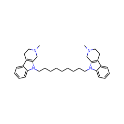 CN1CCc2c(n(CCCCCCCCCn3c4c(c5ccccc53)CCN(C)C4)c3ccccc23)C1 ZINC000049109807