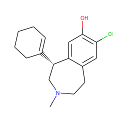 CN1CCc2cc(Cl)c(O)cc2[C@@H](C2=CCCCC2)C1 ZINC000027321876