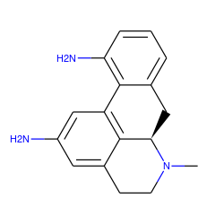 CN1CCc2cc(N)cc3c2[C@H]1Cc1cccc(N)c1-3 ZINC000040859983