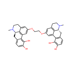 CN1CCc2cc(OCCOc3cc4c5c(c3)-c3c(ccc(O)c3O)C[C@H]5N(C)CC4)cc3c2[C@H]1Cc1ccc(O)c(O)c1-3 ZINC000044280648