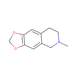 CN1CCc2cc3c(cc2C1)OCO3 ZINC000001703993