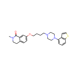 CN1CCc2ccc(OCCCCN3CCN(c4cccc5sccc45)CC3)cc2C1=O ZINC000115091931