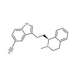 CN1CCc2ccccc2[C@@H]1CCc1c[nH]c2ccc(C#N)cc12 ZINC000045393569