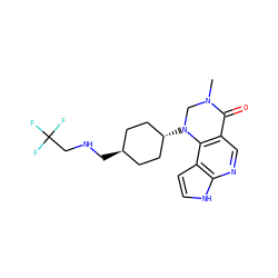 CN1CN([C@H]2CC[C@H](CNCC(F)(F)F)CC2)c2c(cnc3[nH]ccc23)C1=O ZINC001772651573