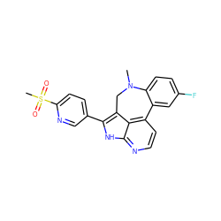 CN1Cc2c(-c3ccc(S(C)(=O)=O)nc3)[nH]c3nccc(c23)-c2cc(F)ccc21 ZINC001772632420