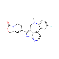 CN1Cc2c(C3=C[C@H]4COC(=O)N4CC3)[nH]c3nccc(c23)-c2cc(F)ccc21 ZINC001772639942