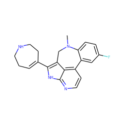CN1Cc2c(C3=CCCNCC3)[nH]c3nccc(c23)-c2cc(F)ccc21 ZINC001772624442