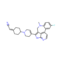 CN1Cc2c(C3=CCN(C4CCC(=CC#N)CC4)CC3)[nH]c3nccc(c23)-c2cc(F)ccc21 ZINC001772645617