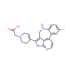 CN1Cc2c(C3=CCN(CC(=O)O)CC3)[nH]c3nccc(c23)-c2cc(F)ccc21 ZINC001772630916