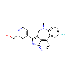 CN1Cc2c(C3=CCN[C@@H](CO)C3)[nH]c3nccc(c23)-c2cc(F)ccc21 ZINC001772613006