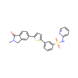 CN1Cc2cc(-c3ccc(-c4cccc(S(=O)(=O)Nc5ccccn5)c4)s3)ccc2C1=O ZINC000211079126