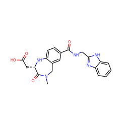 CN1Cc2cc(C(=O)NCc3nc4ccccc4[nH]3)ccc2N[C@@H](CC(=O)O)C1=O ZINC000013558905