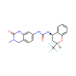 CN1Cc2ccc(NC(=O)N[C@@H]3C[C@](C)(C(F)(F)F)Oc4ccccc43)cc2NC1=O ZINC000144373763