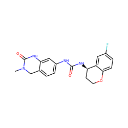 CN1Cc2ccc(NC(=O)N[C@@H]3CCOc4ccc(F)cc43)cc2NC1=O ZINC000144308535