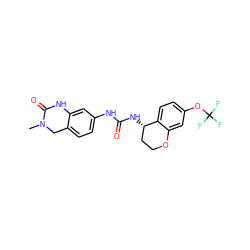 CN1Cc2ccc(NC(=O)N[C@H]3CCOc4cc(OC(F)(F)F)ccc43)cc2NC1=O ZINC000144439158