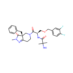 CN1N=C2CCN(C(=O)[C@@H](COCc3ccc(F)c(F)c3)NC(=O)C(C)(C)N)C[C@@]2(Cc2ccccc2)C1=O ZINC000026967573