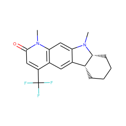 CN1c2cc3c(cc2[C@H]2CCCC[C@H]21)c(C(F)(F)F)cc(=O)n3C ZINC000027856785