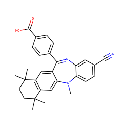 CN1c2ccc(C#N)cc2N=C(c2ccc(C(=O)O)cc2)c2cc3c(cc21)C(C)(C)CCC3(C)C ZINC000006716419