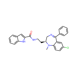 CN1c2ccc(Cl)cc2C(c2ccccc2)=NC[C@@H]1CCNC(=O)c1cc2ccccc2[nH]1 ZINC000013526002