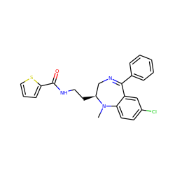 CN1c2ccc(Cl)cc2C(c2ccccc2)=NC[C@@H]1CCNC(=O)c1cccs1 ZINC000013525977