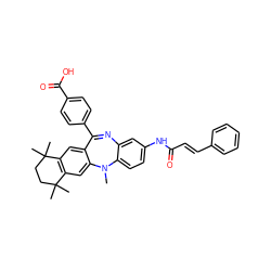 CN1c2ccc(NC(=O)/C=C/c3ccccc3)cc2N=C(c2ccc(C(=O)O)cc2)c2cc3c(cc21)C(C)(C)CCC3(C)C ZINC000028824095