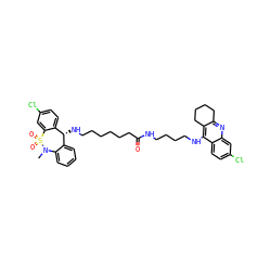 CN1c2ccccc2[C@@H](NCCCCCCC(=O)NCCCCNc2c3c(nc4cc(Cl)ccc24)CCCC3)c2ccc(Cl)cc2S1(=O)=O ZINC001772597255