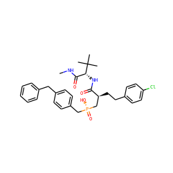 CNC(=O)[C@@H](NC(=O)[C@@H](CCc1ccc(Cl)cc1)C[P@](=O)(O)Cc1ccc(Cc2ccccc2)cc1)C(C)(C)C ZINC000026397406