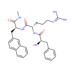 CNC(=O)[C@H](Cc1ccc2ccccc2c1)NC(=O)[C@H](CCCN=C(N)N)NC(=O)[C@H](N)Cc1ccccc1 ZINC000036285614