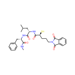 CNC(=O)[C@H](Cc1ccccc1)NC(=O)[C@H](CC(C)C)NC(=O)[C@@H](S)CCCN1C(=O)c2ccccc2C1=O ZINC000026662282