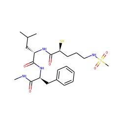 CNC(=O)[C@H](Cc1ccccc1)NC(=O)[C@H](CC(C)C)NC(=O)[C@@H](S)CCCNS(C)(=O)=O ZINC000026659637