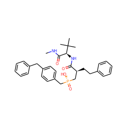 CNC(=O)[C@H](NC(=O)[C@@H](CCc1ccccc1)C[P@](=O)(O)Cc1ccc(Cc2ccccc2)cc1)C(C)(C)C ZINC000028761506