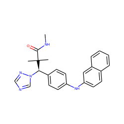 CNC(=O)C(C)(C)[C@@H](c1ccc(Nc2ccc3ccccc3c2)cc1)n1cncn1 ZINC000072118085