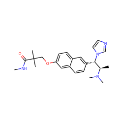 CNC(=O)C(C)(C)COc1ccc2cc([C@@H]([C@@H](C)N(C)C)n3ccnc3)ccc2c1 ZINC000028137078