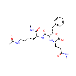 CNC(=O)CC[C@@H](N[C@@H](CCc1ccccc1)C(=O)N[C@@H](CCCCNC(C)=O)C(=O)NC)C(=O)O ZINC000013779508