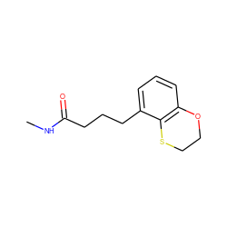 CNC(=O)CCCc1cccc2c1SCCO2 ZINC000000007449