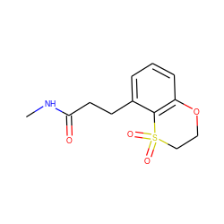 CNC(=O)CCc1cccc2c1S(=O)(=O)CCO2 ZINC000013781804