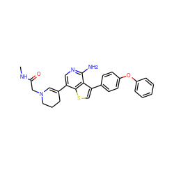 CNC(=O)CN1C=C(c2cnc(N)c3c(-c4ccc(Oc5ccccc5)cc4)csc23)CCC1 ZINC000473136557