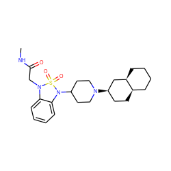 CNC(=O)CN1c2ccccc2N(C2CCN([C@@H]3CC[C@@H]4CCCC[C@@H]4C3)CC2)S1(=O)=O ZINC000049034296