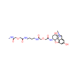 CNC(=O)COCC(=O)NCCCCNC(=O)COCC(=O)N[C@H]1CC[C@@]2(O)[C@H]3Cc4cc(O)cc5c4[C@@]2(CCN3C)[C@H]1O5 ZINC000044351745