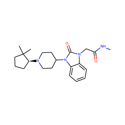 CNC(=O)Cn1c(=O)n(C2CCN([C@H]3CCCC3(C)C)CC2)c2ccccc21 ZINC000049051404